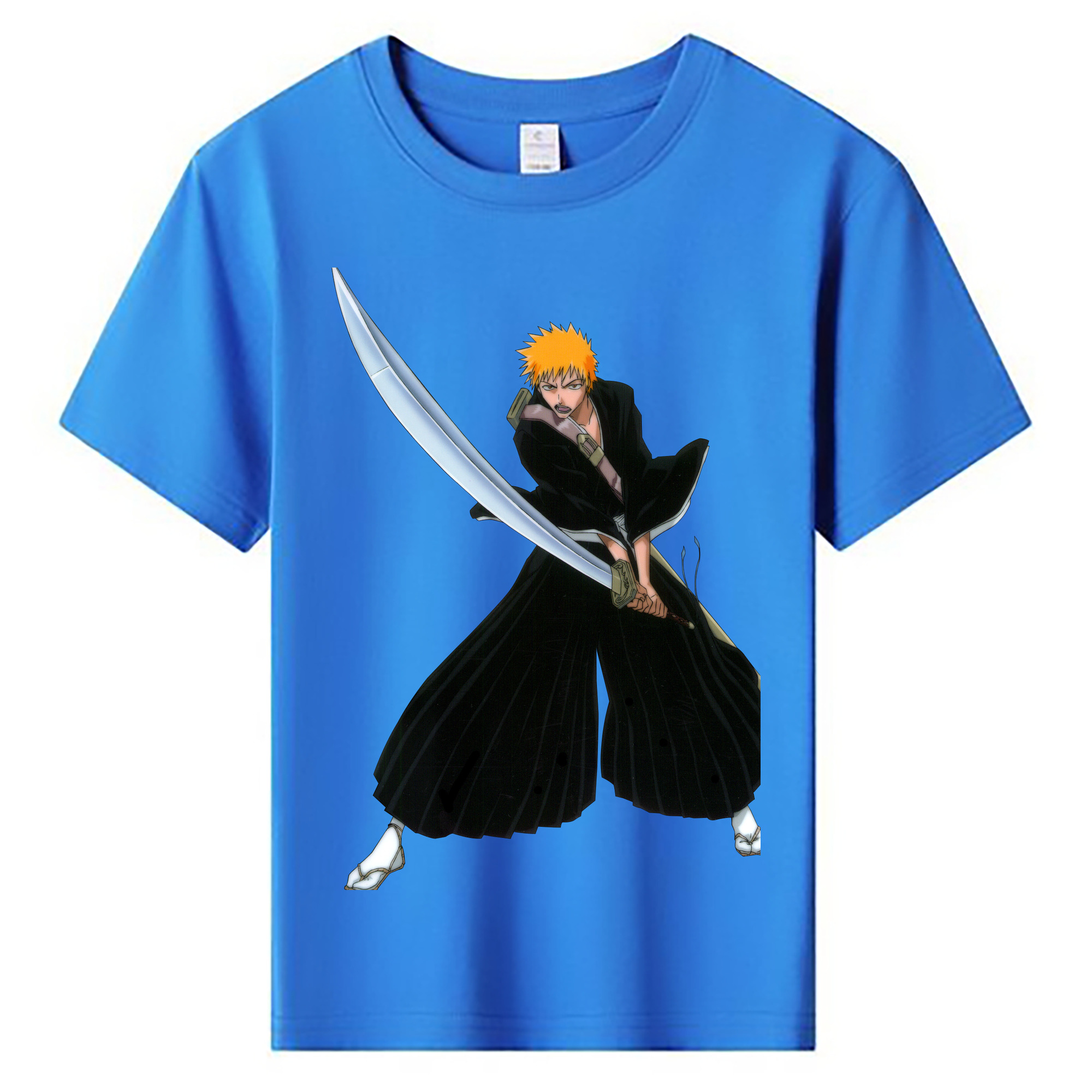 （画像用） ブリーチ 黒崎一護（くろさき いちご）BLEACH Kurosaki Ichigo 綿100％キッズTシャツ（フロントプリント）